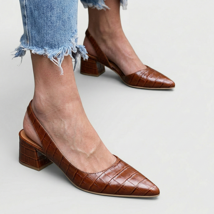 Elena - Slingback de tacón cómodo