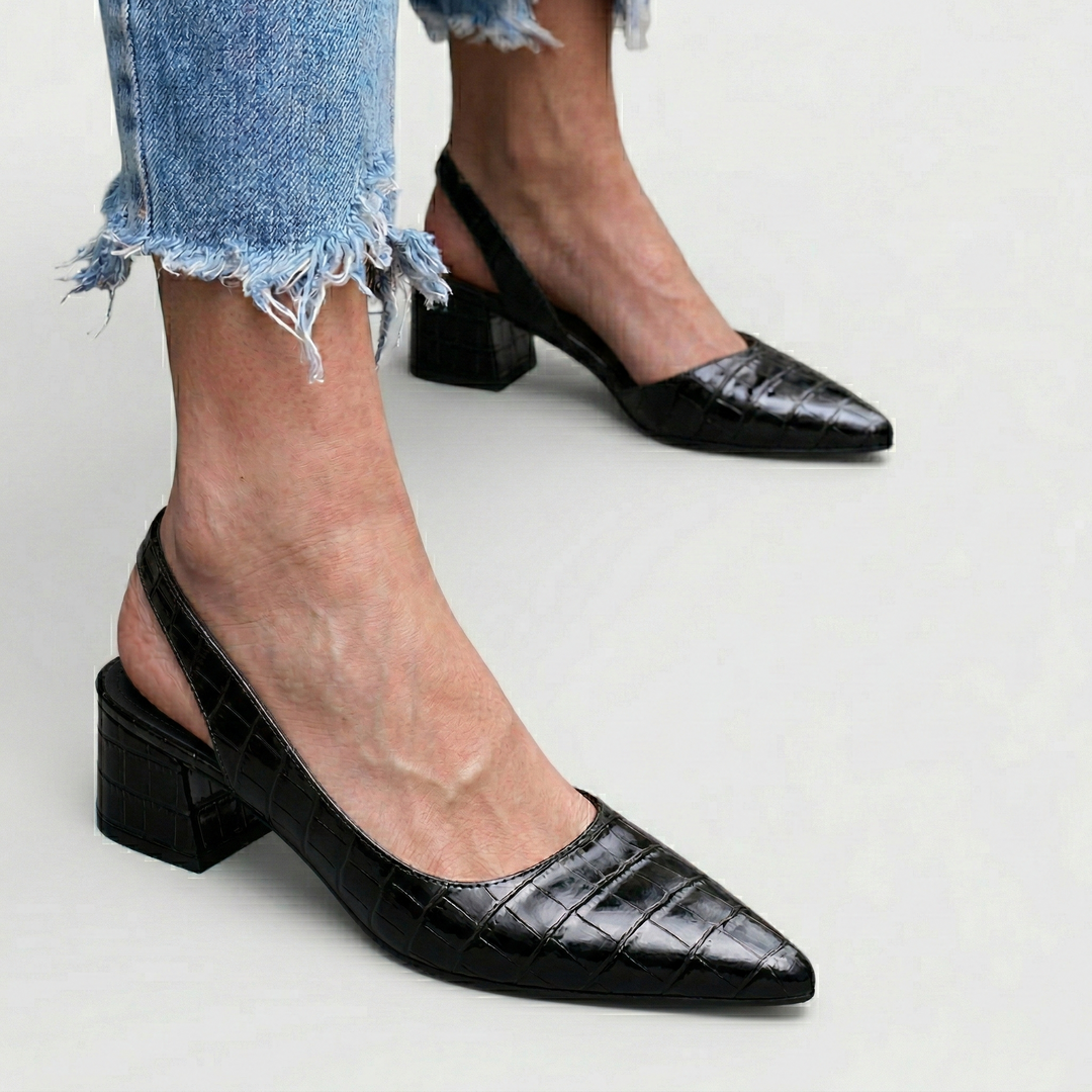 Elena - Slingback de tacón cómodo